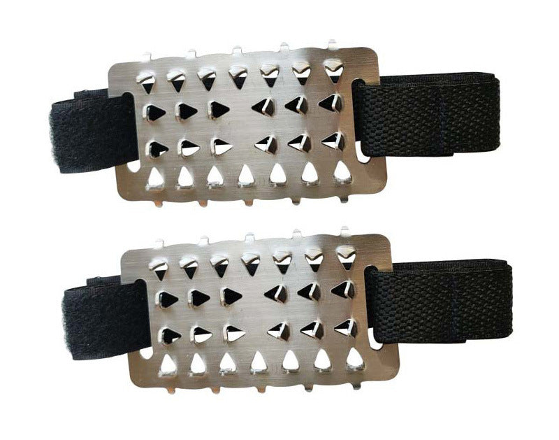 Crampons 26 Dents Acier Manganèse 🥾 | Plaques Antidérapantes en Acier Inoxydable ⚙️ | Pour Glace, Neige, Boue & Escalade ❄️🧗 | Compatibles avec Surchaussures