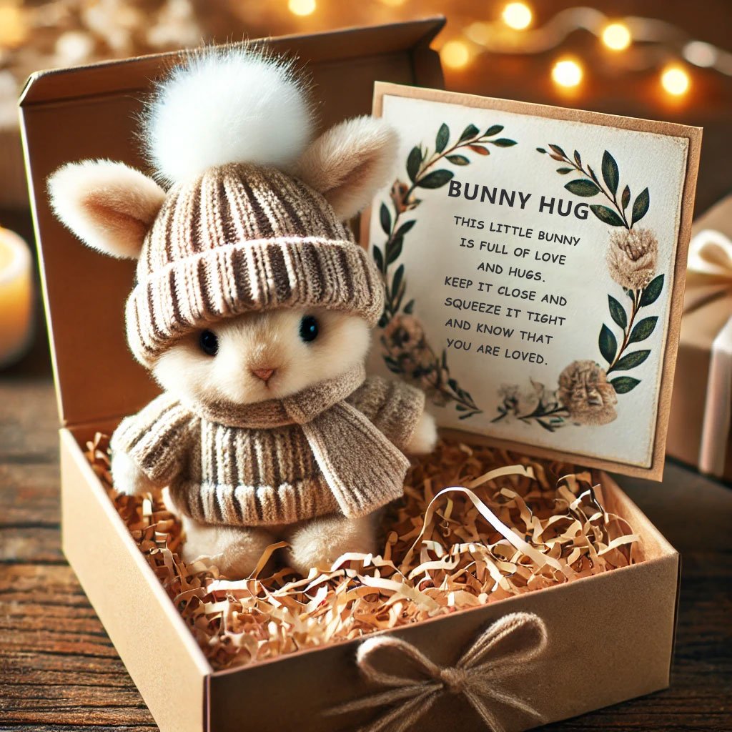 🔥Dernier jour 49% de réduction - Handmade🐇Mini bunny hug cute Easter gift🎁