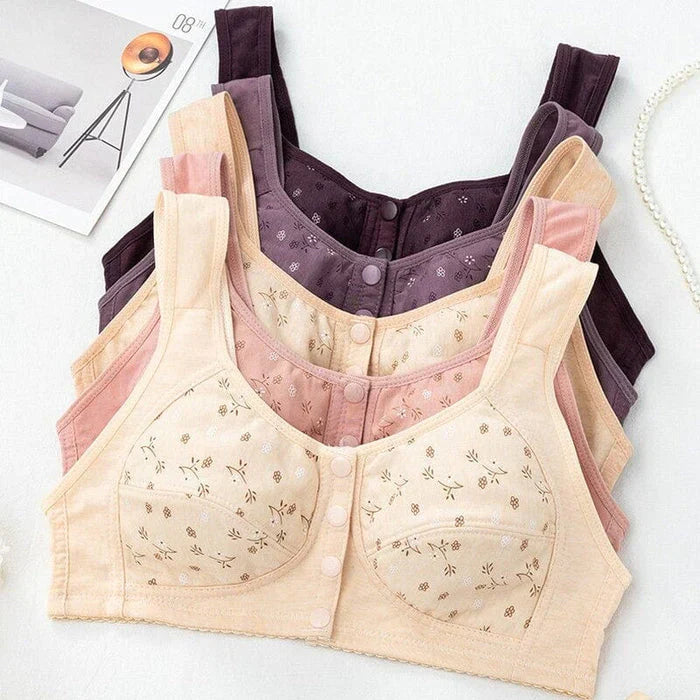 đ„ACHETEZ 1 ET OFFREZ 2 GRATUITSđ„Sous-vĂȘtements sans couture Ă bouton frontal Femmes Soutien-gorge confortable en coton