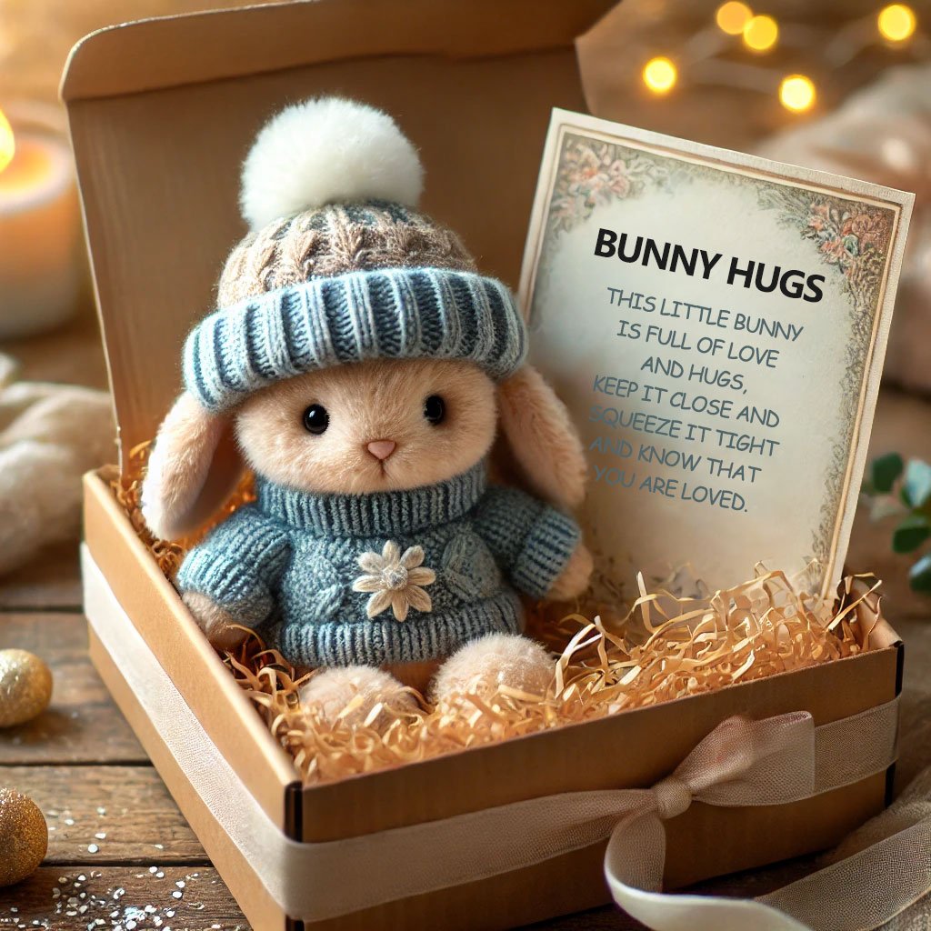 🔥Dernier jour 49% de réduction - Handmade🐇Mini bunny hug cute Easter gift🎁