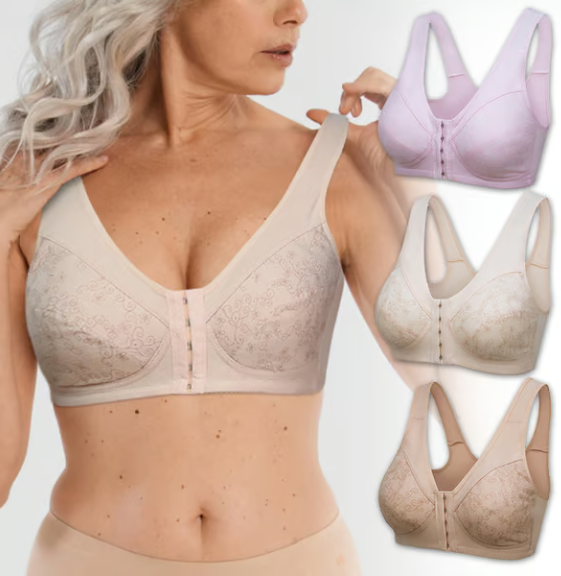 🔥Design pour soutien-gorge en coton à fermeture frontale pour seniors
