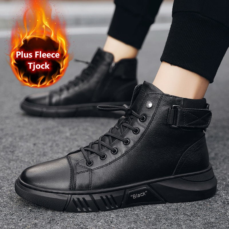 🎁 Soldes 49 % DE RÉDUCTION 🔥BOTTES EN CUIR NOIR MARTINI