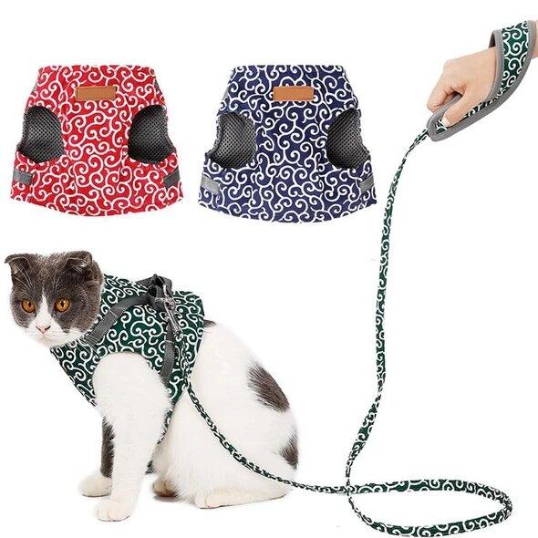 🔥Cat Vest Harnais et Laisse Anti-casse Poitrine Strap Cat Vêtements 🔥Achetez-en 2, livraison gratuite🔥