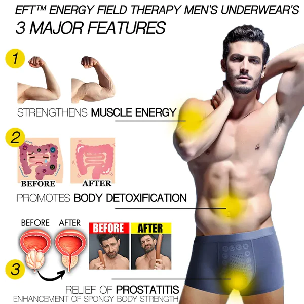 🔥Achetez-en 1, obtenez-en 3🔥Sous-vêtements énergétiques pour hommes avec thérapie magnétique et massage
