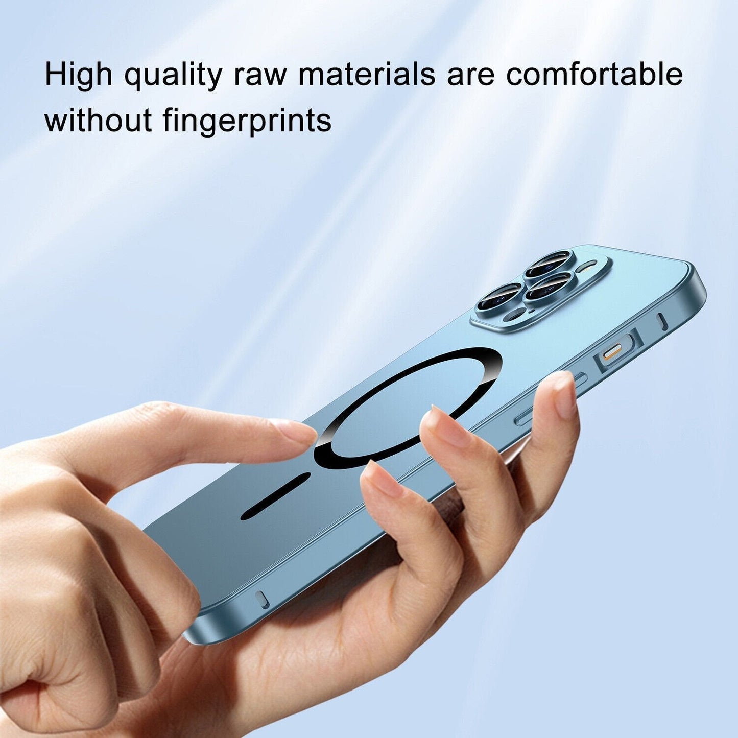 Chargement magnétique Aluminium Métal Bumper Matte Case Cover pour iPhone