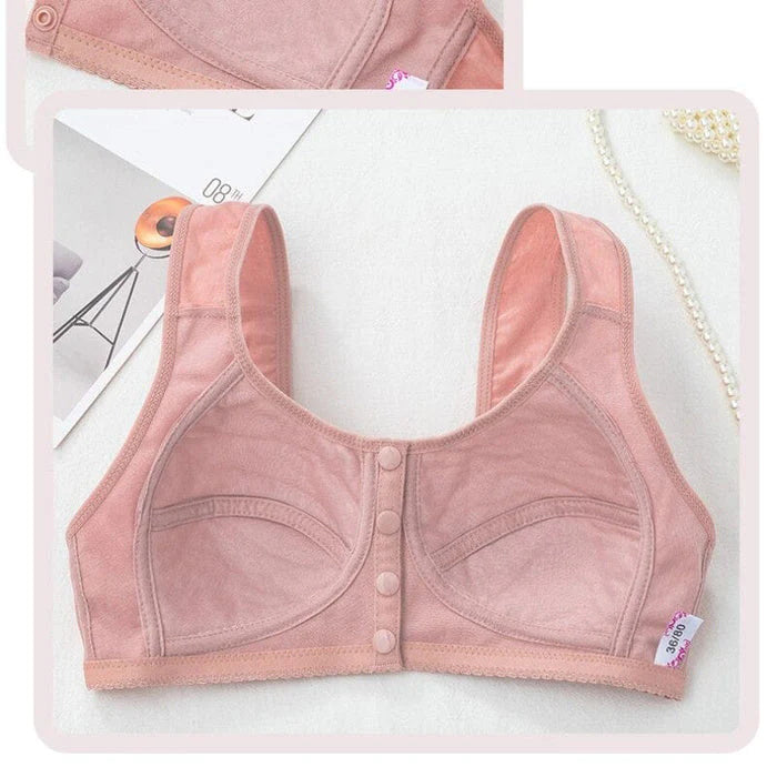 đ„ACHETEZ 1 ET OFFREZ 2 GRATUITSđ„Sous-vĂȘtements sans couture Ă bouton frontal Femmes Soutien-gorge confortable en coton