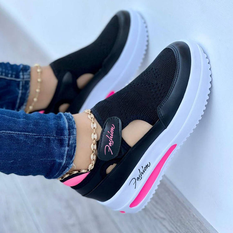 Chaussures simples pour femmes à bout rond et tige basse