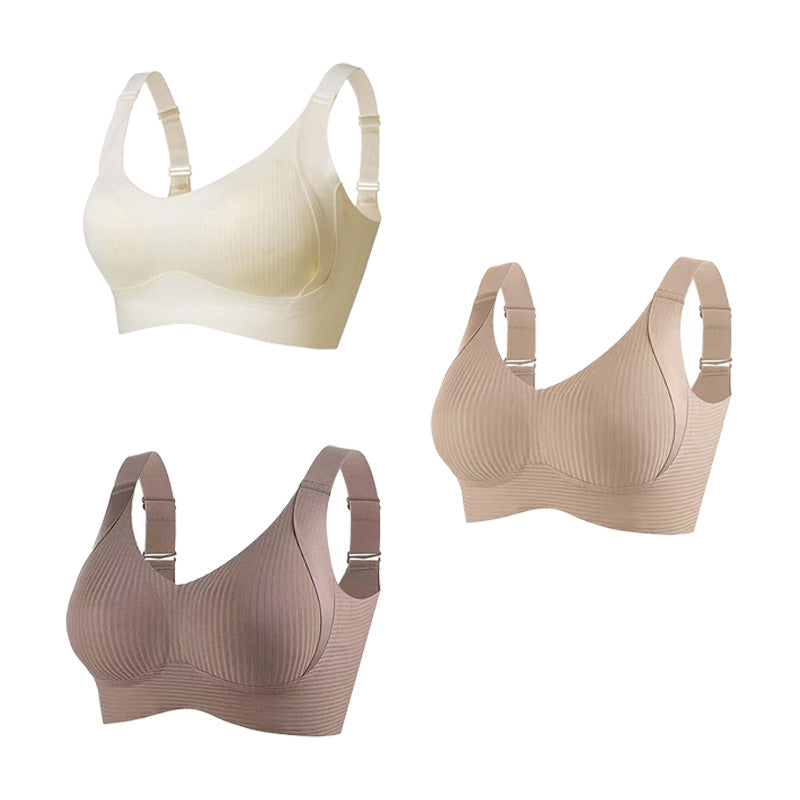 🎁VENTE EXCEPTIONNELLE 2026💕Soutien-gorge sans coutures à rayures subtiles avec soutien en W – Confort et style !