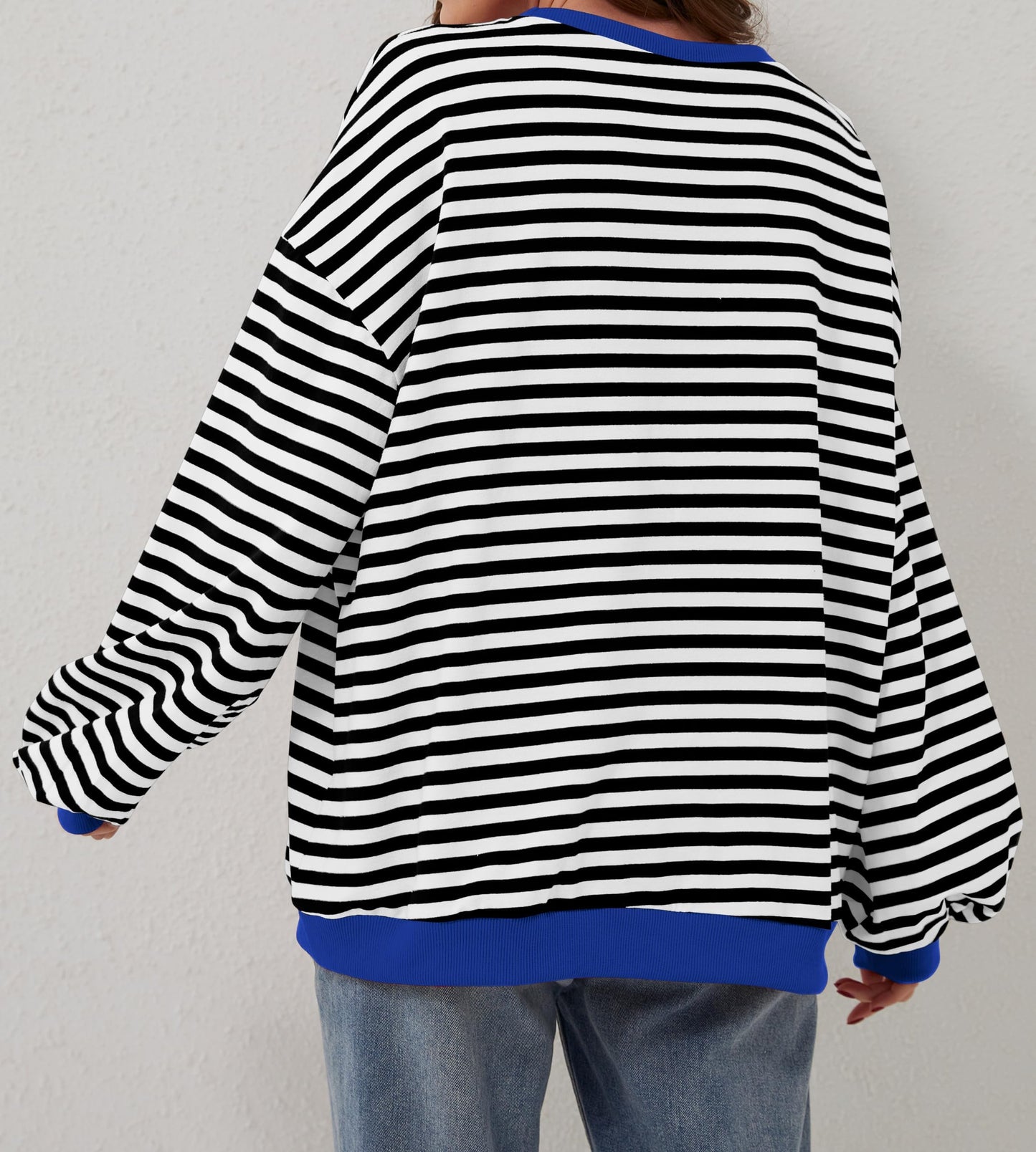 🔥Offre 49% OFF😲 - Chemise oversize rayée à manches longues pour femmes