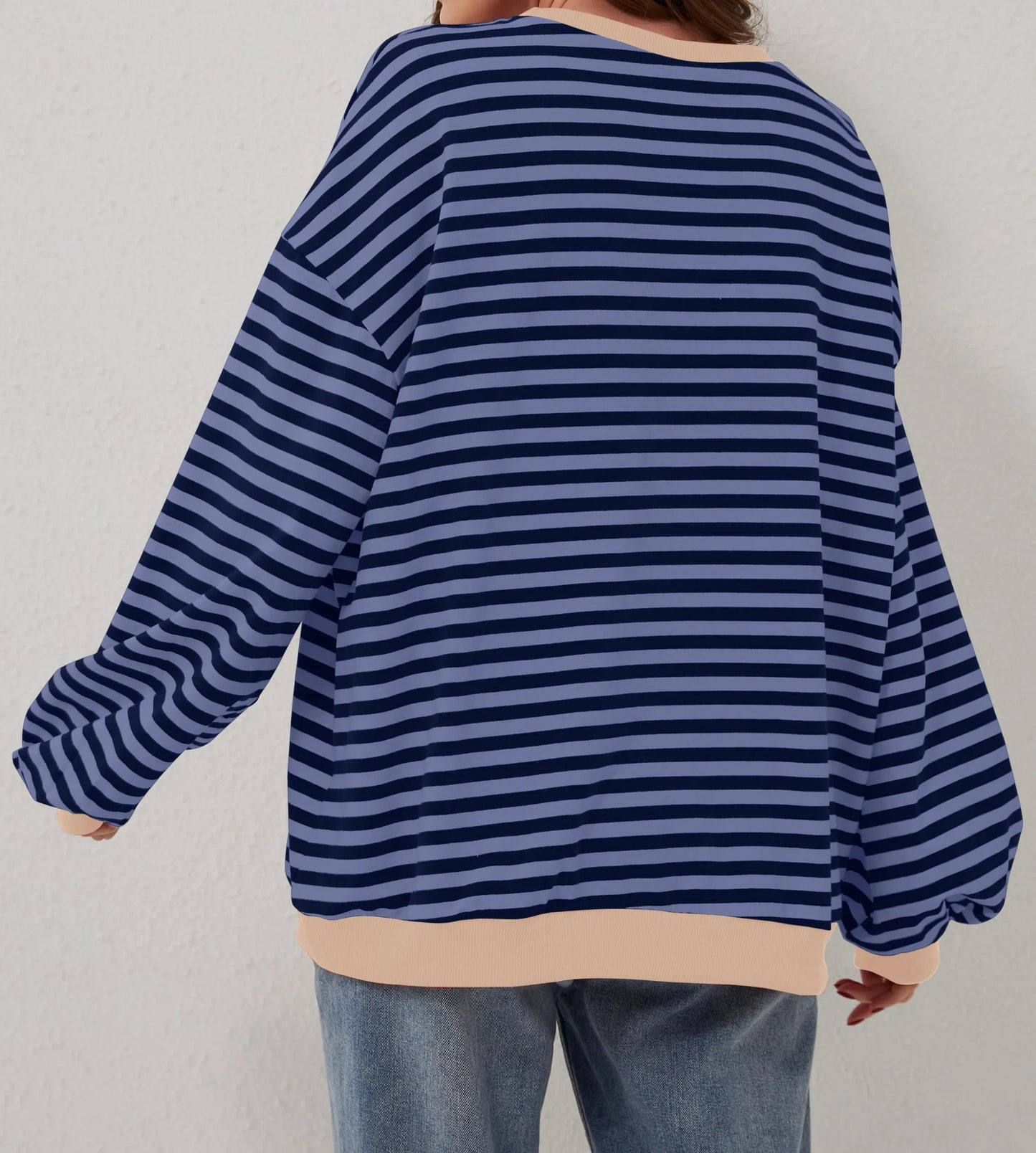 🔥Offre 49% OFF😲 - Chemise oversize rayée à manches longues pour femmes