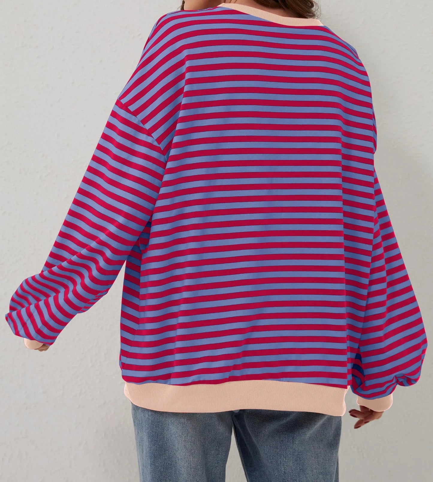 🔥Offre 49% OFF😲 - Chemise oversize rayée à manches longues pour femmes