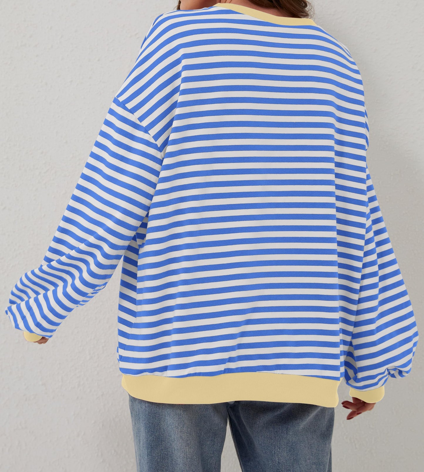 🔥Offre 49% OFF😲 - Chemise oversize rayée à manches longues pour femmes