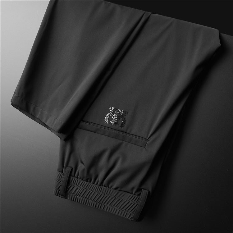 PANTALON D'AFFAIRES EN SOIE STRETCH POUR HOMMES