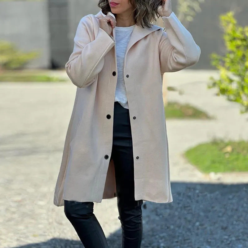🥰Vente d'automne 70% DE RÉDUCTION🥰Veste à capuche à simple boutonnage pour femmes