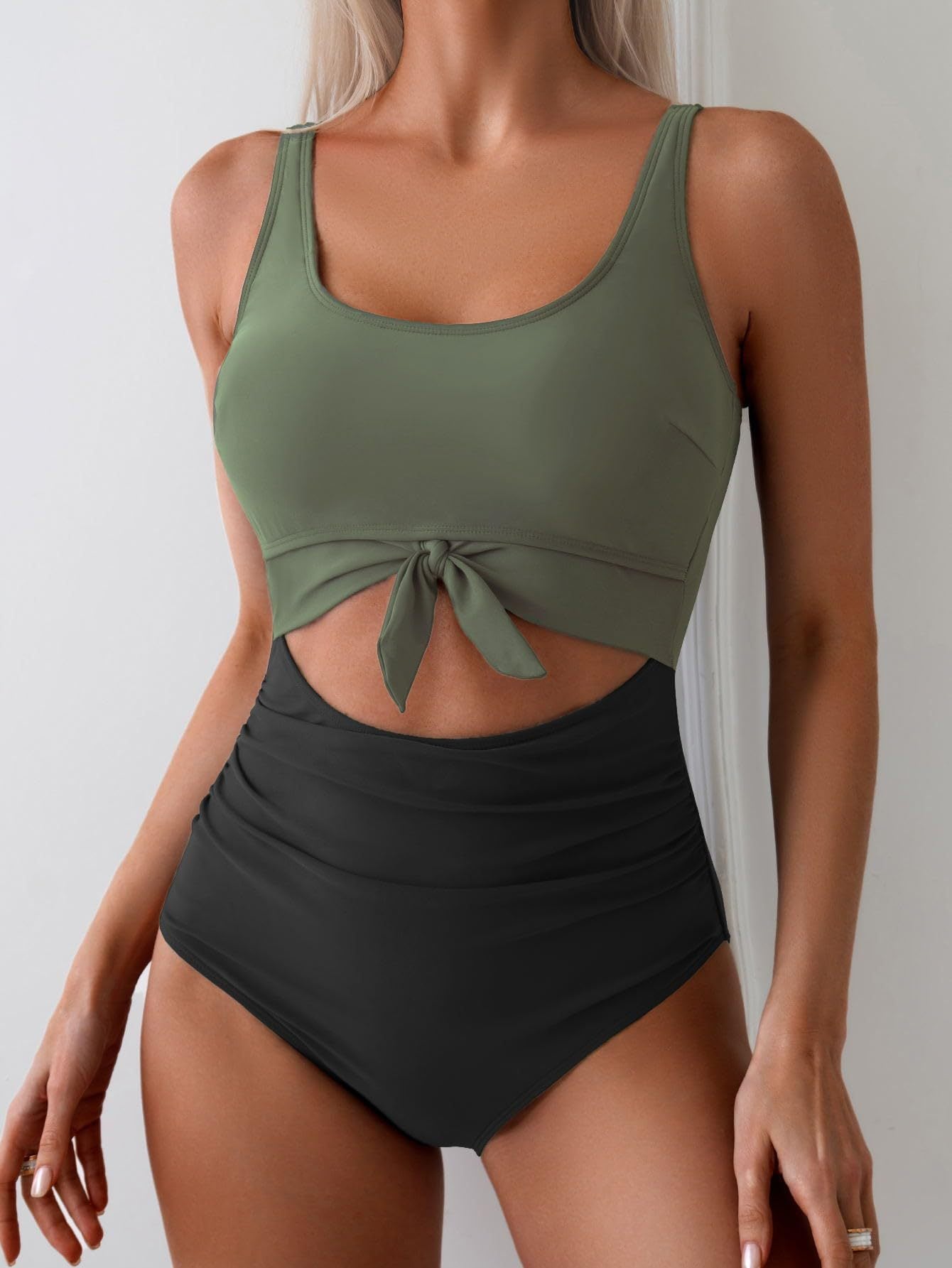 🔥2025 ÉTÉ 50% de réduction🎁Maillot une pièce à nouer et à froncer pour contrôler le ventre