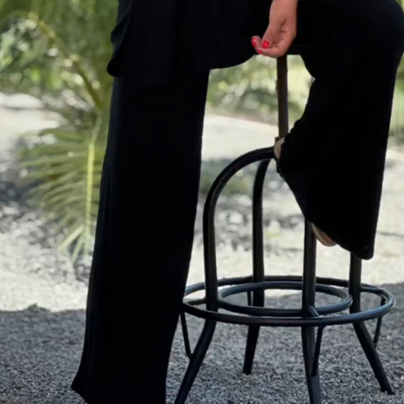 🔥50 % DE RÉDUCTION🔥Ensemble deux pièces décontracté en couleur unie