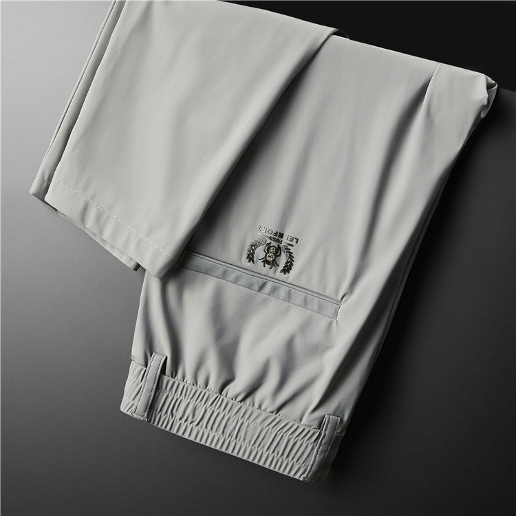 PANTALON D'AFFAIRES EN SOIE STRETCH POUR HOMMES