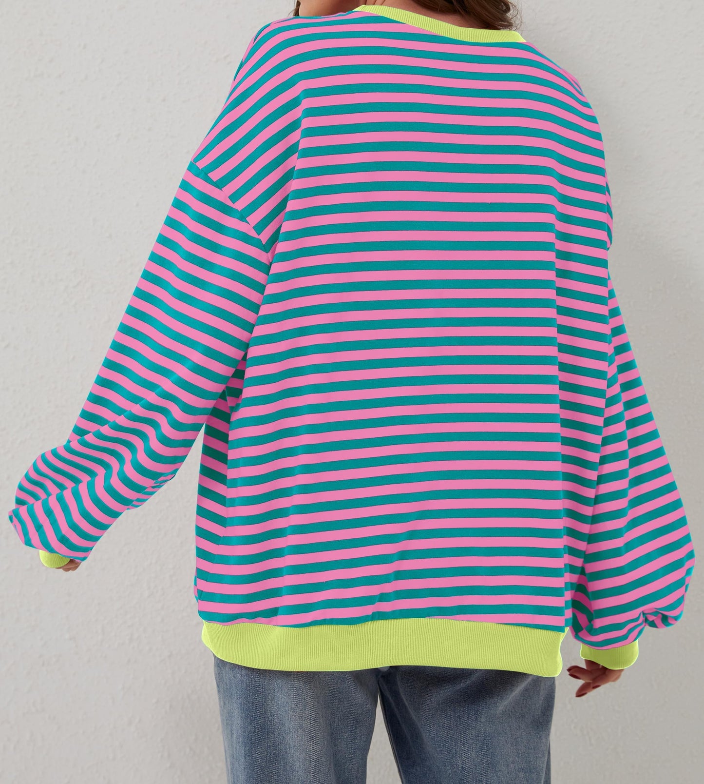 🔥Offre 49% OFF😲 - Chemise oversize rayée à manches longues pour femmes