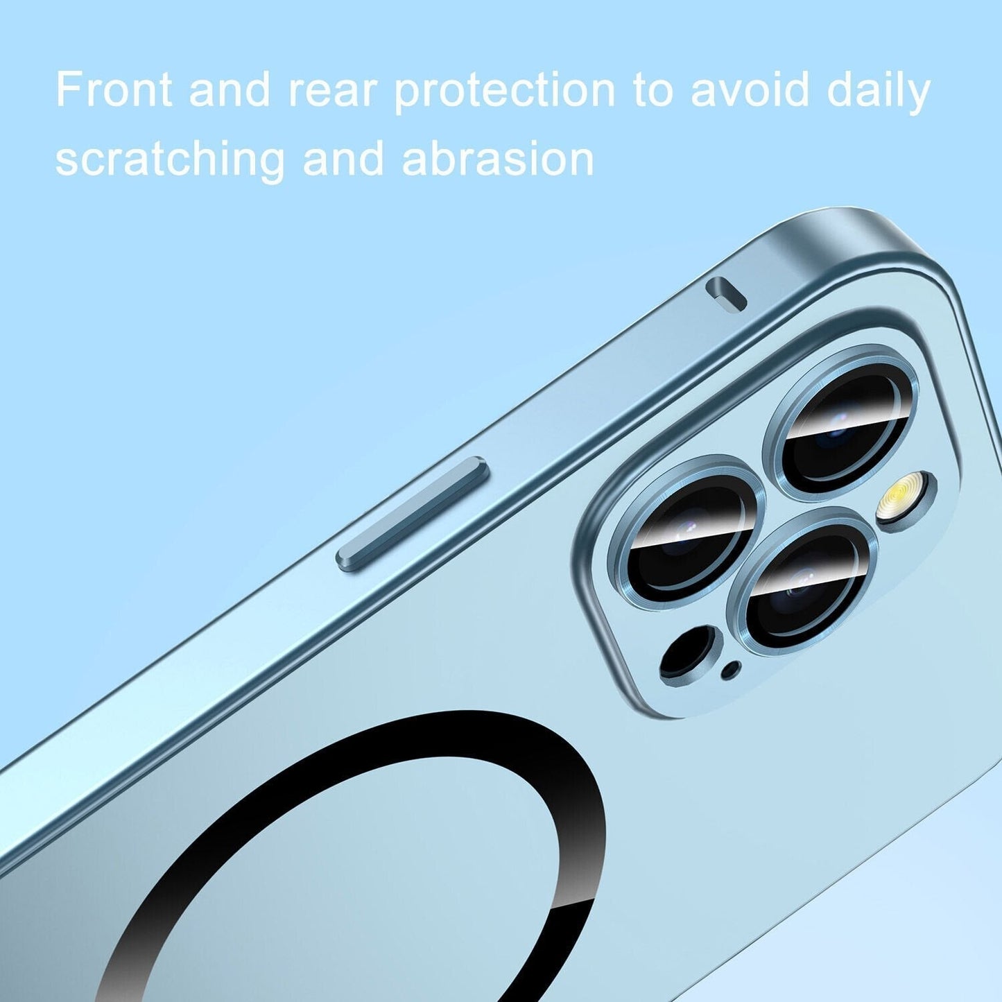 Chargement magnétique Aluminium Métal Bumper Matte Case Cover pour iPhone