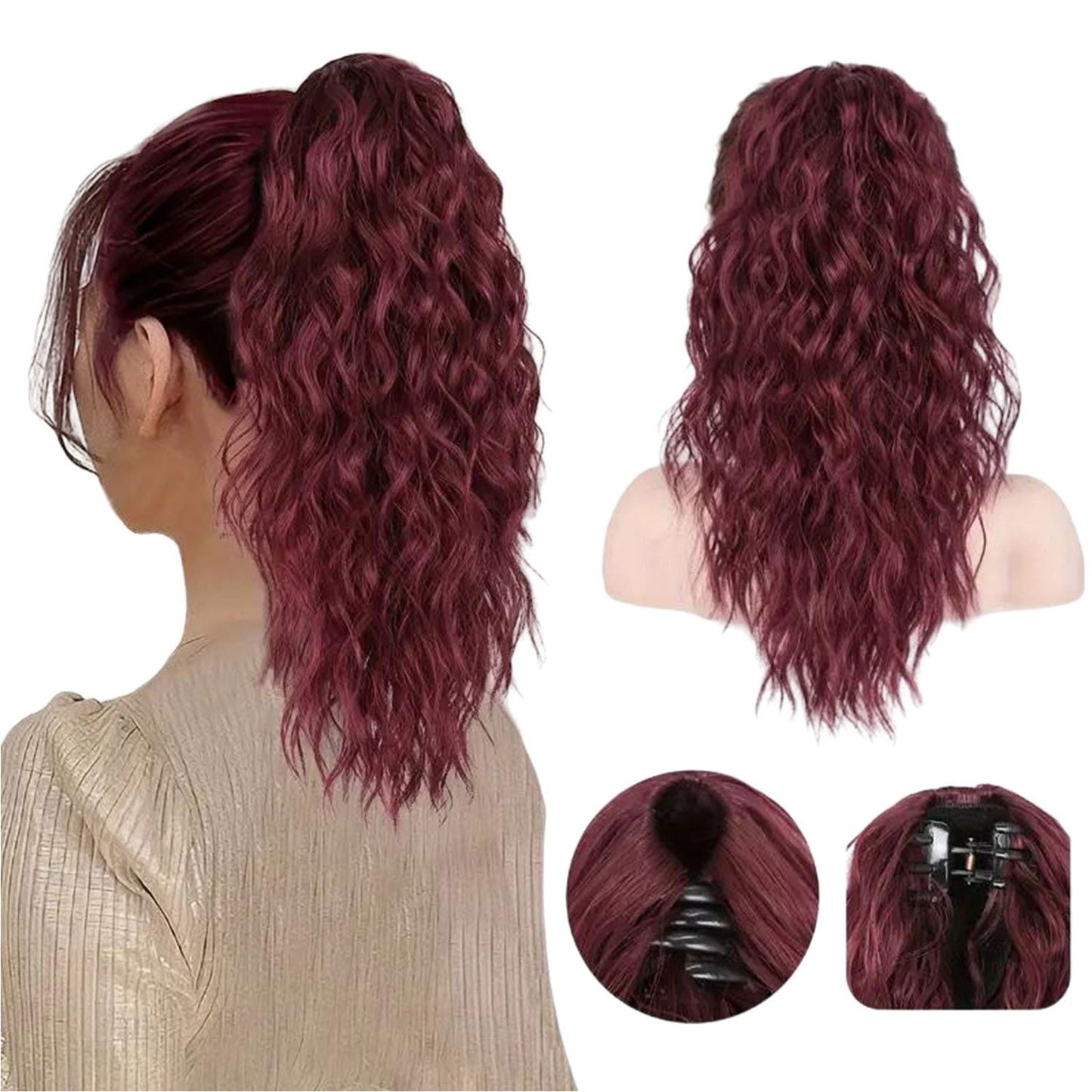 đ PROMOTION DU DERNIER JOUR - 50% DE RĂDUCTIONđExtension de cheveux bouclĂ©s, ondulĂ©s et crĂ©pus avec queue de cheval