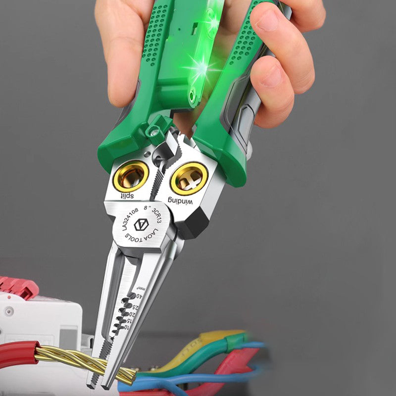 ⚡ 60% OFF IMMÉDIAT ! 🔧 Ciseaux Coupe-Fils 8-en-1 Multifonctions - Testeur Électrique Intégré + Outils de Soudure/Plissage 🛠️✨