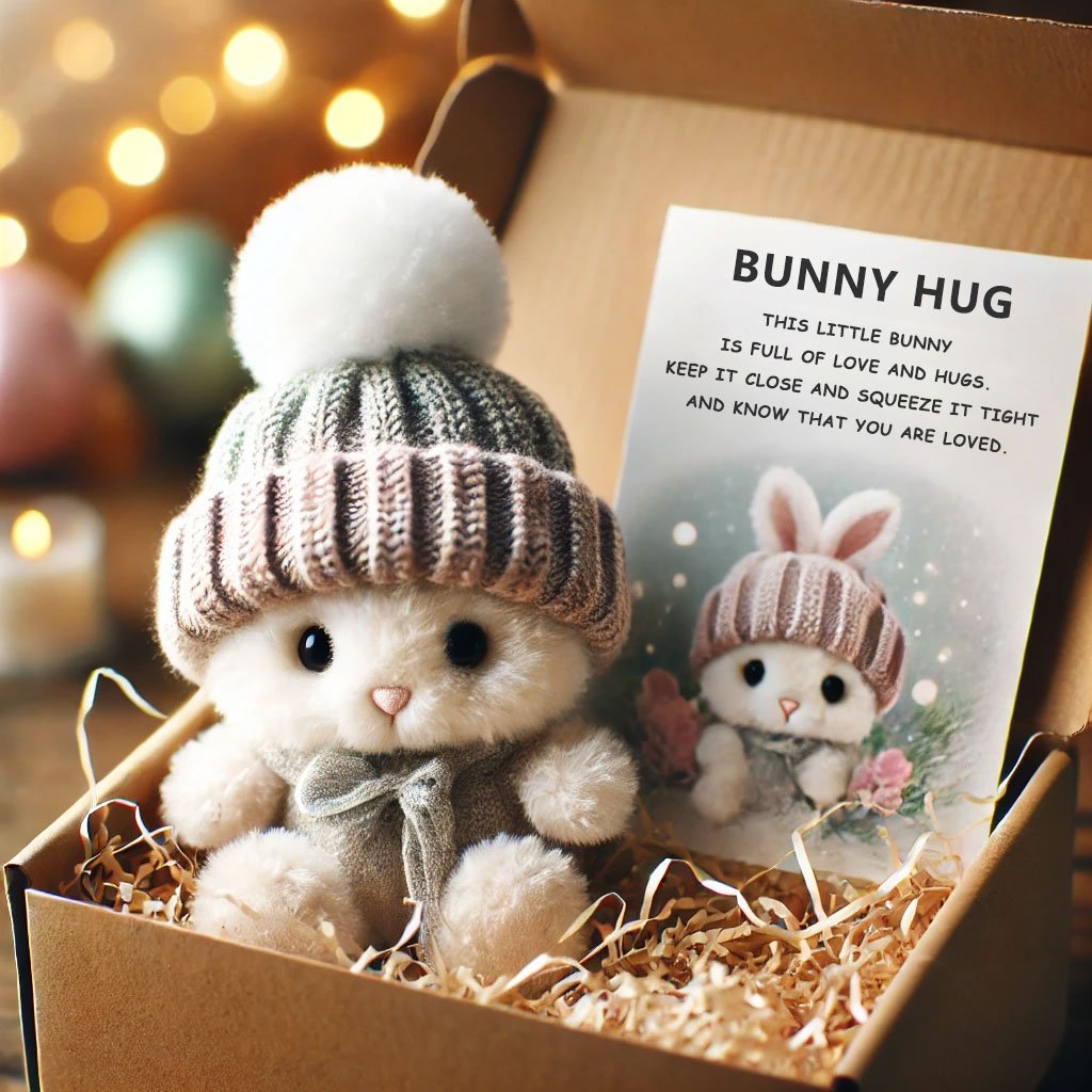 🔥Dernier jour 49% de réduction - Handmade🐇Mini bunny hug cute Easter gift🎁