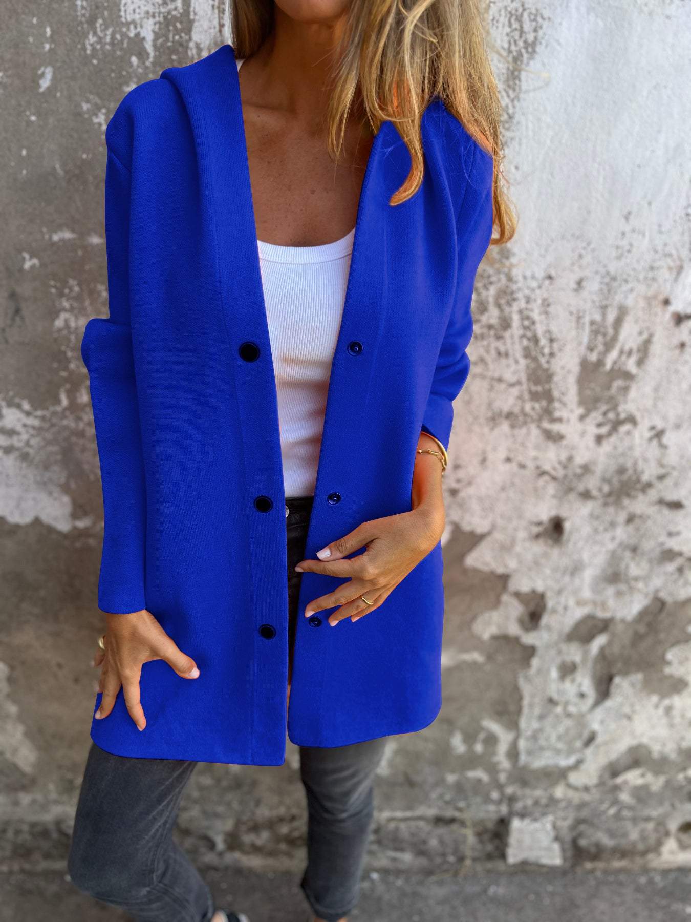 🥰Vente d'automne 70% DE RÉDUCTION🥰Veste à capuche à simple boutonnage pour femmes