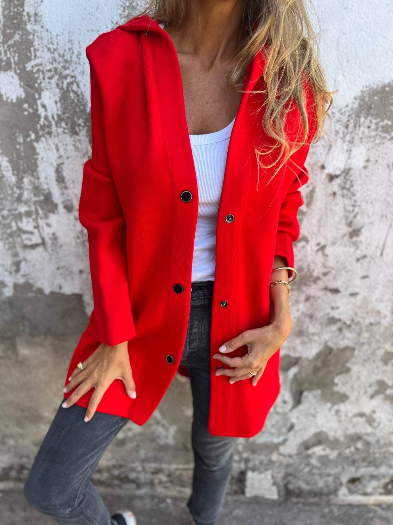 🥰Vente d'automne 70% DE RÉDUCTION🥰Veste à capuche à simple boutonnage pour femmes