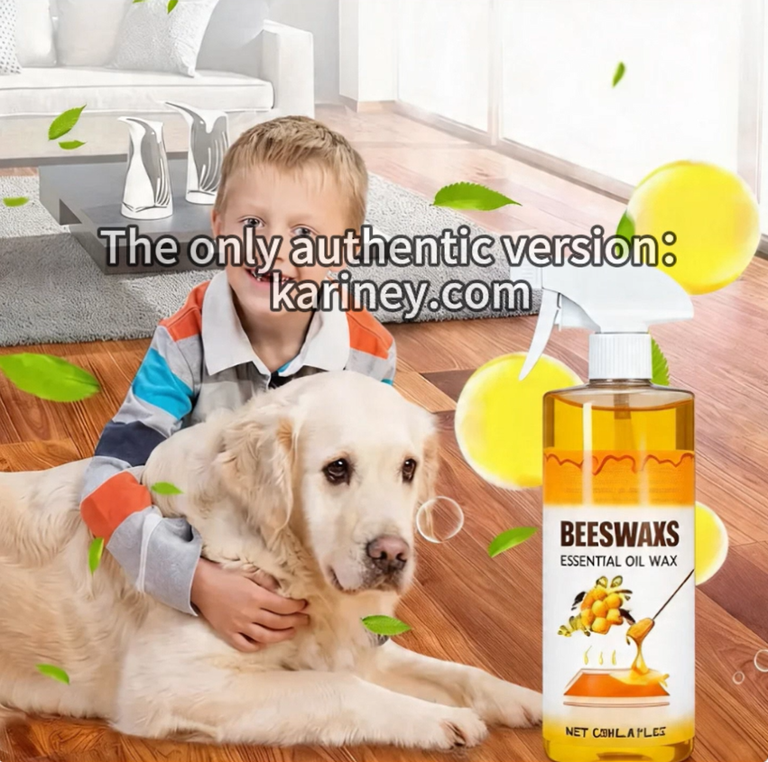 ✨ Spray pour parquet à la cire d'abeille ScratchErase – Nettoie, redonne de l'éclat et élimine les rayures ! 🧹
