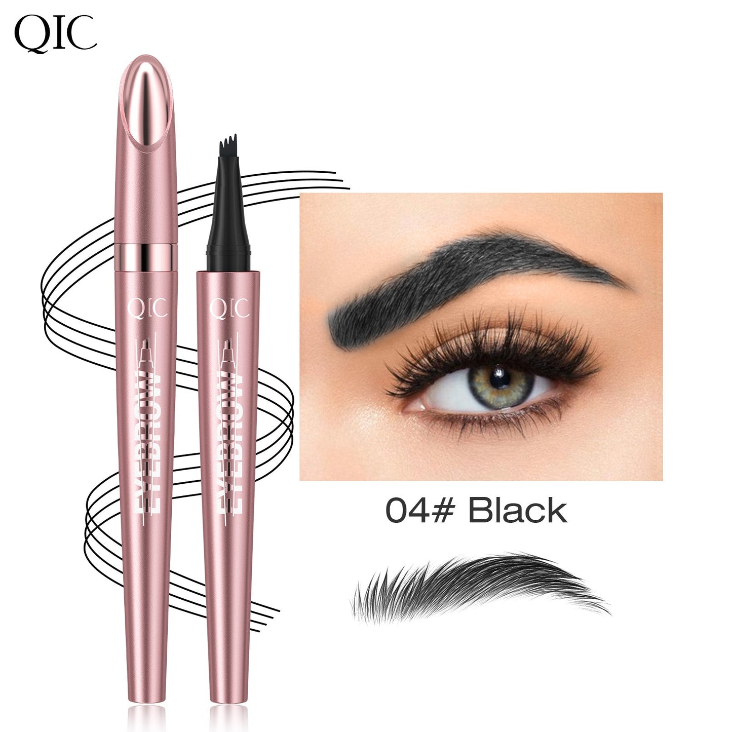 đ„Achetez 1, recevez 1 gratuitđ„ -Crayon Ă sourcils 3D Ă©tanche avec 4 pointes fourchues