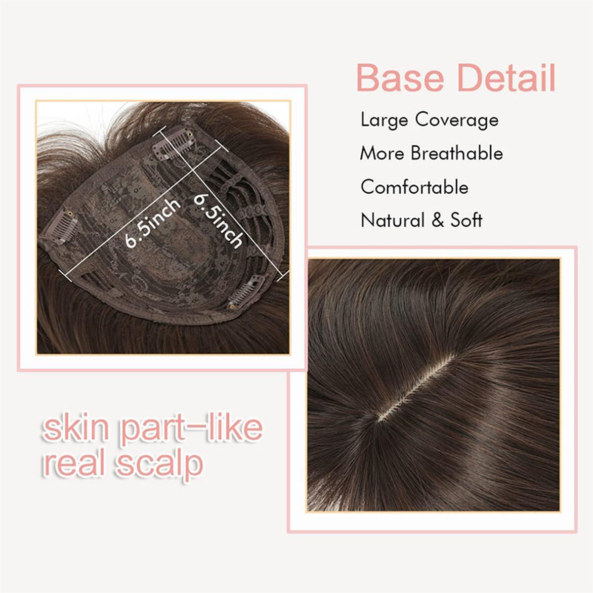 💇♀️Topper Postiches avec franges pour les femmes aux cheveux clairsemés