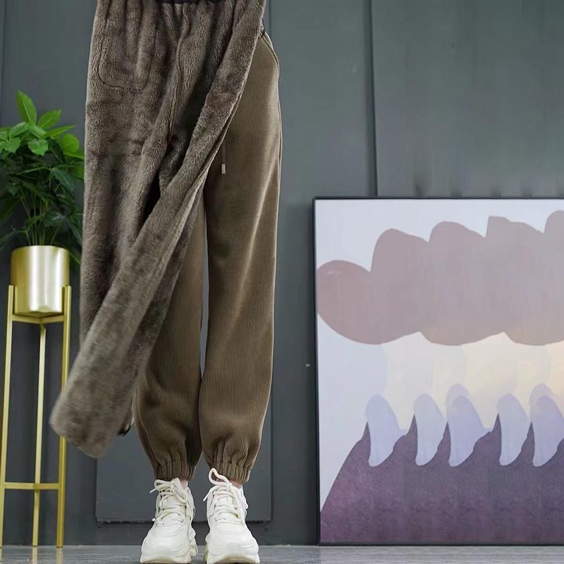 🔥Vente à chaud🔥Pantalon de jogging pour femmes avec velours côtelé chaud(50% de réduction)