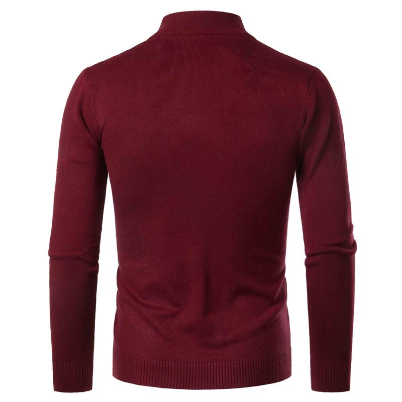 Pull de couleur masculine avec demi-collé
