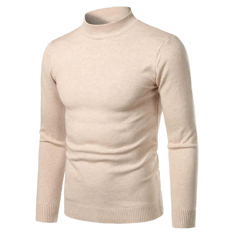 Pull de couleur masculine avec demi-collé