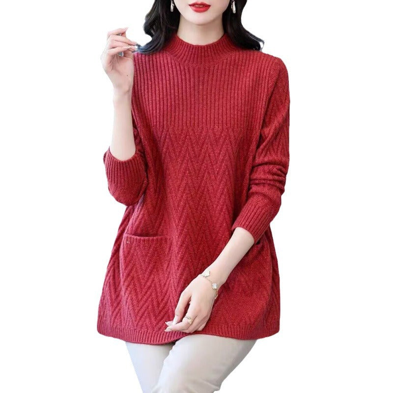 ☃️ Offres du jour de la neige : Réchauffez-vous jusqu'à 57 % de rabais cet hiver🧤Pull mi-long à col roulé pour femmes
