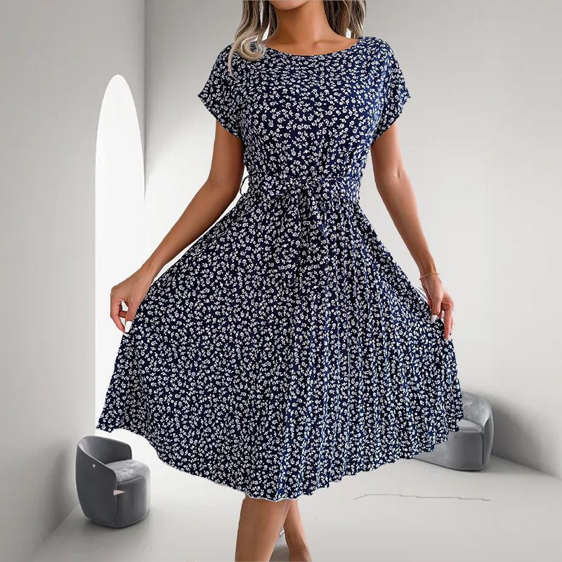 đ„49% de rĂ©duction sur les offres spĂ©cialesđ„Robe plissĂ©e florale dĂ©contractĂ©e Ă manches courtes pour femmes, derniĂšre collection 2024