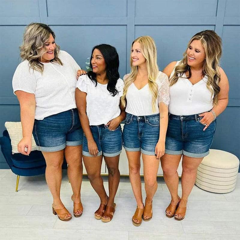 👖 DERNIÈRE JOURNÉE VENTE 49 % RÉDUCTION🔥 Short en jean à taille moyenne pour femmes