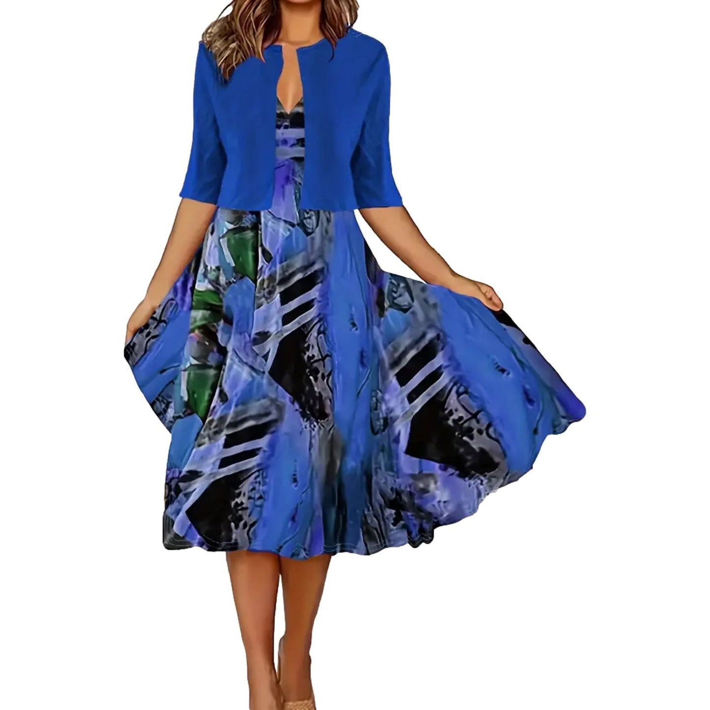 🌿🥰 Robe deux pièces élégante et fine pour femmes