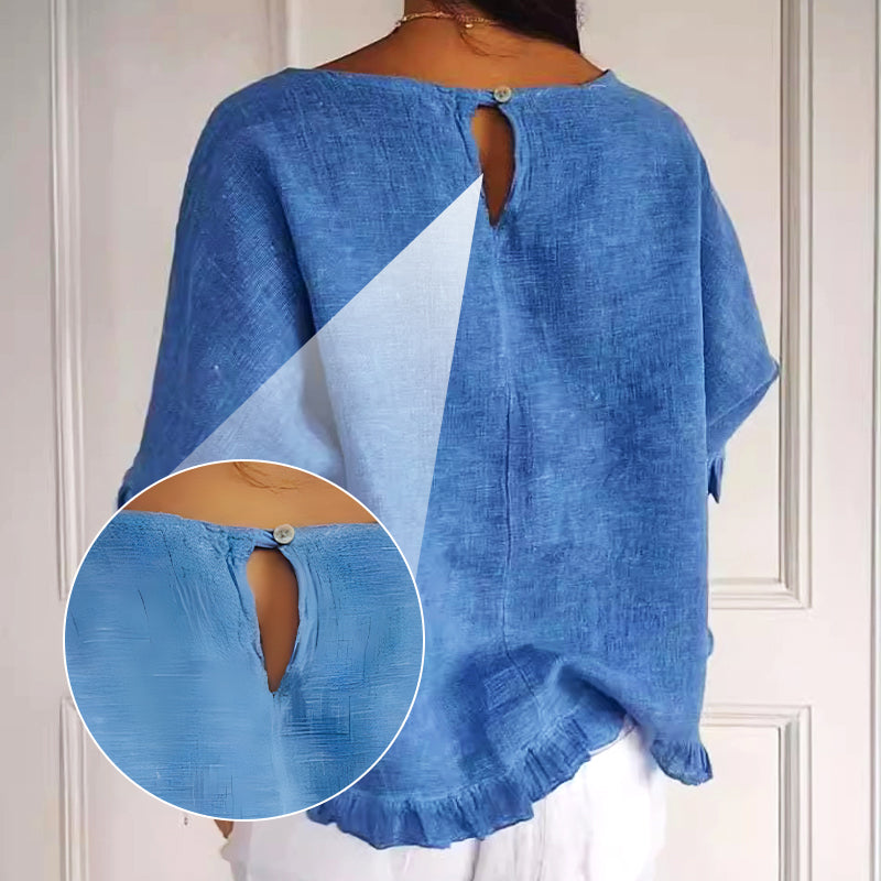 🔥Top d'été en coton et lin, coupe ample