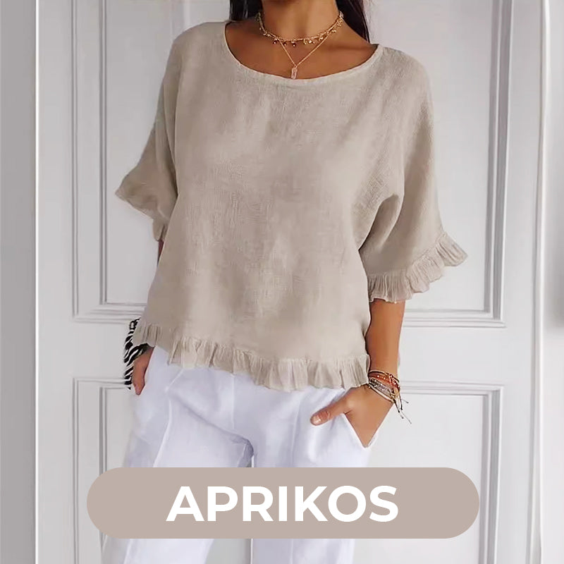 🔥Top d'été en coton et lin, coupe ample