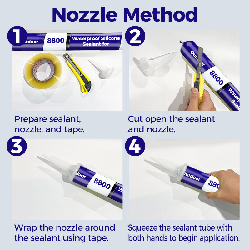 Adhésif et mastic silicone 🔥 Imperméable et résistant à l'humidité, protège contre la moisissure et les taches de moisissure - Livraison gratuite🔥