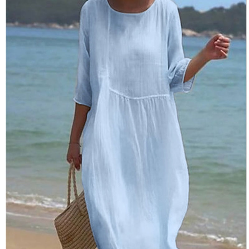 🔥Robe en coton et lin pour femmes