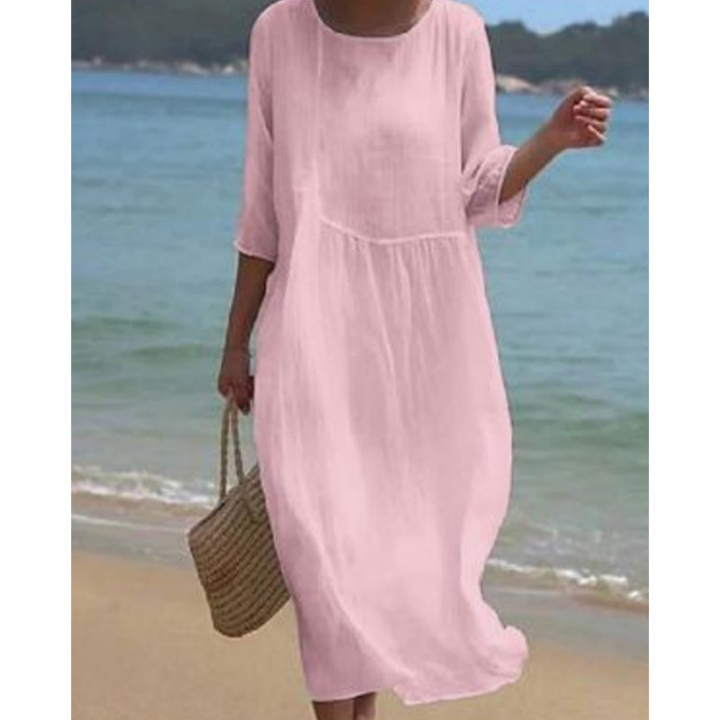 🔥Robe en coton et lin pour femmes