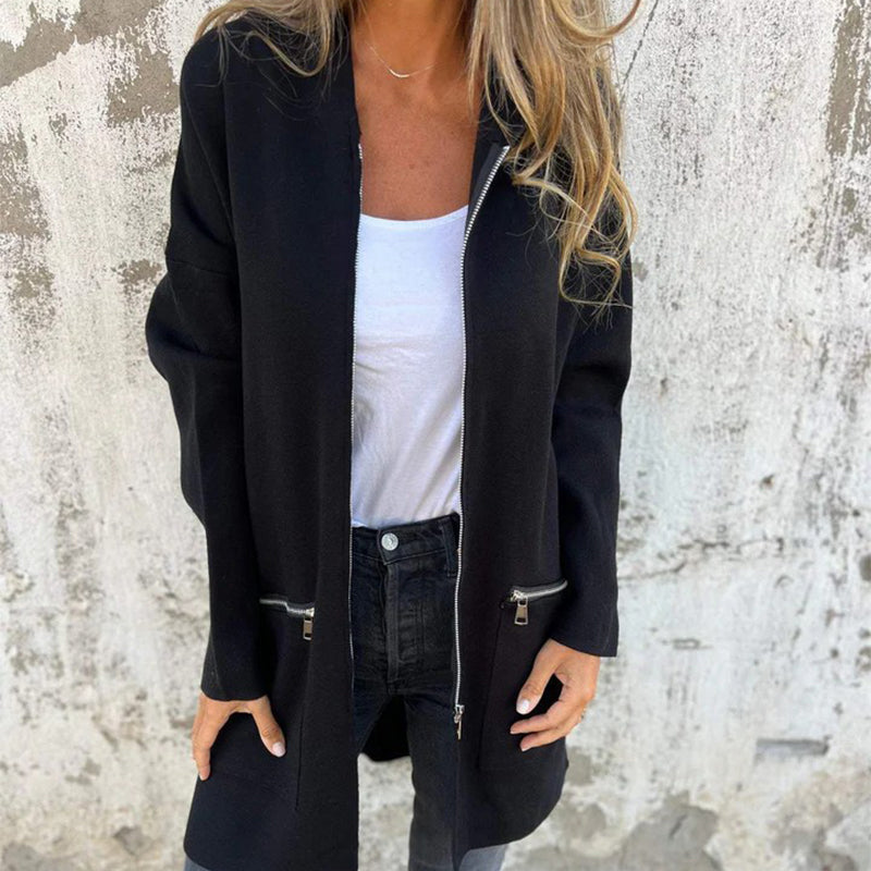 🍂Promotion saisonnière super bas prix🍂Veste sweat à manches longues décontractée et à la mode avec fermeture éclair et capuche