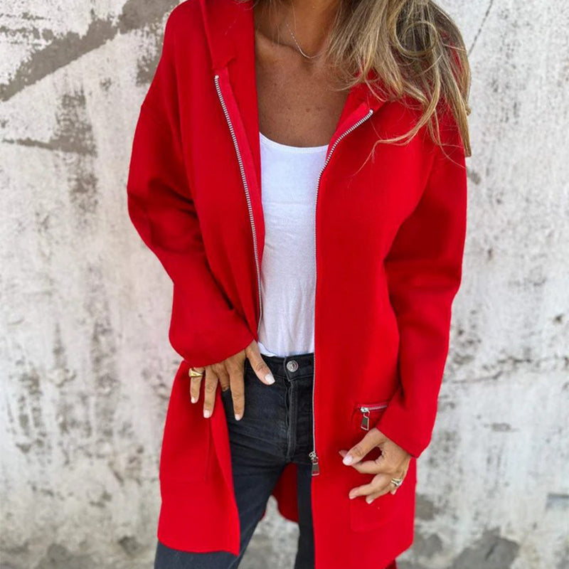 🍂Promotion saisonnière super bas prix🍂Veste sweat à manches longues décontractée et à la mode avec fermeture éclair et capuche