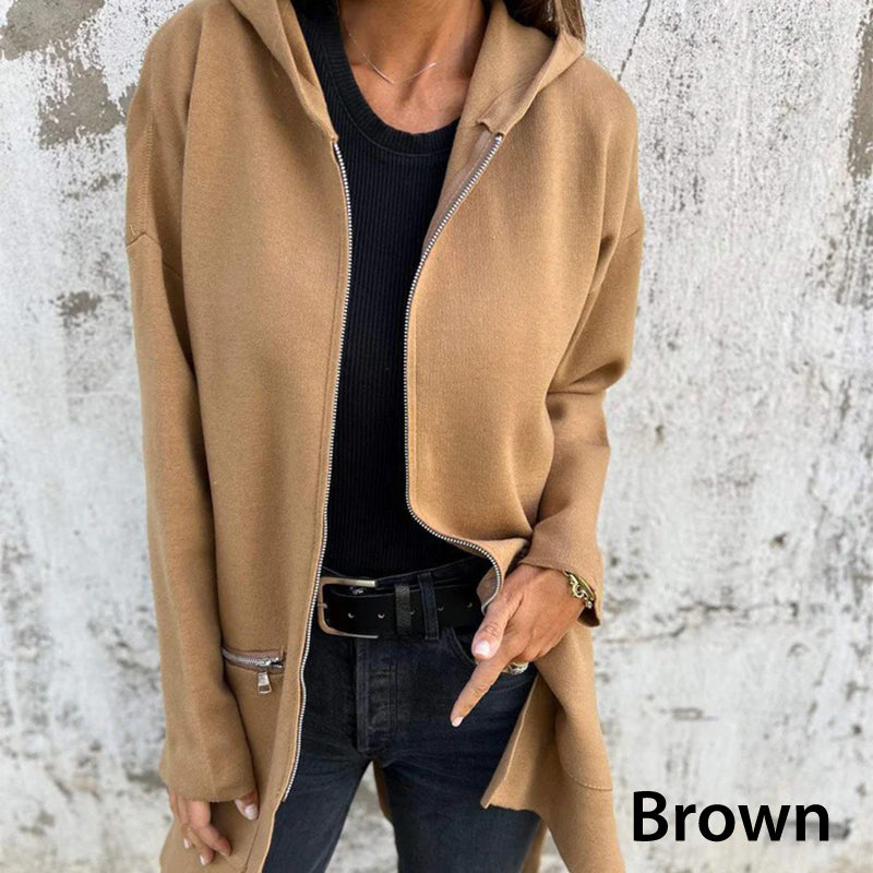 🍂Promotion saisonnière super bas prix🍂Veste sweat à manches longues décontractée et à la mode avec fermeture éclair et capuche