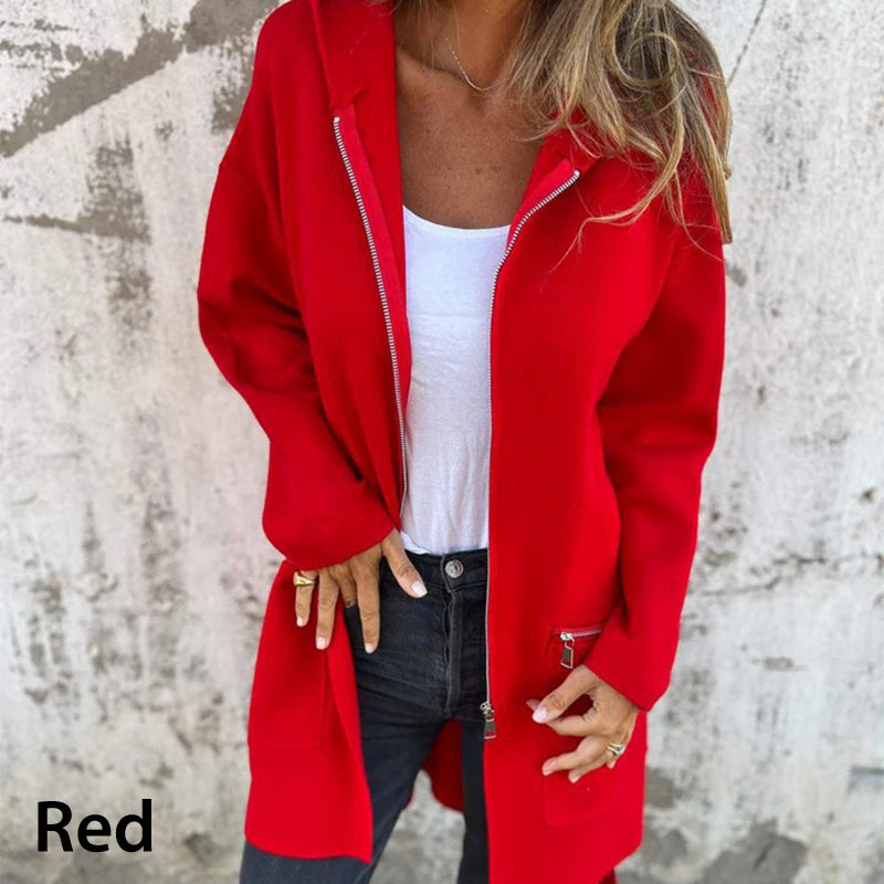 🍂Promotion saisonnière super bas prix🍂Veste sweat à manches longues décontractée et à la mode avec fermeture éclair et capuche
