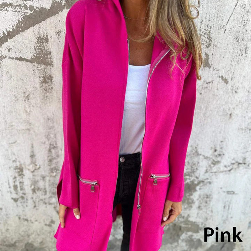 🍂Promotion saisonnière super bas prix🍂Veste sweat à manches longues décontractée et à la mode avec fermeture éclair et capuche