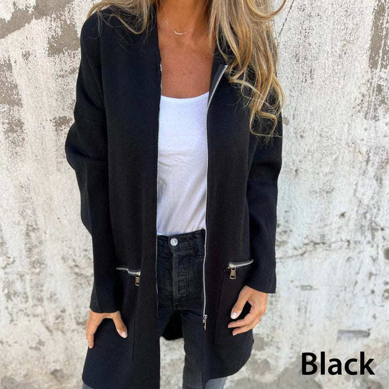 🍂Promotion saisonnière super bas prix🍂Veste sweat à manches longues décontractée et à la mode avec fermeture éclair et capuche