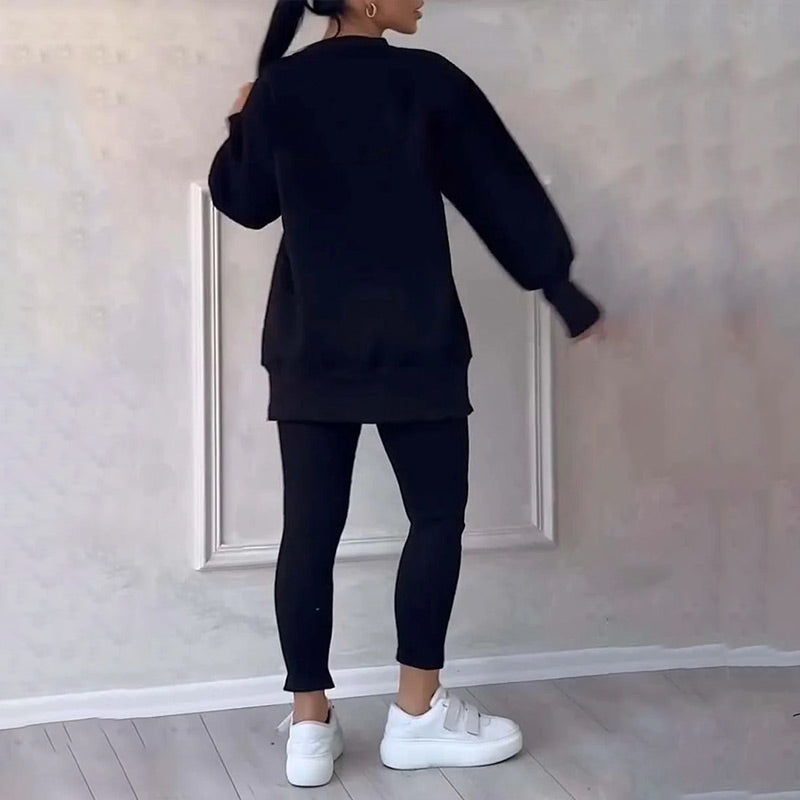 ✨Ensemble Sweat-Shirt Et Leggings Décontractés Pour Femmes